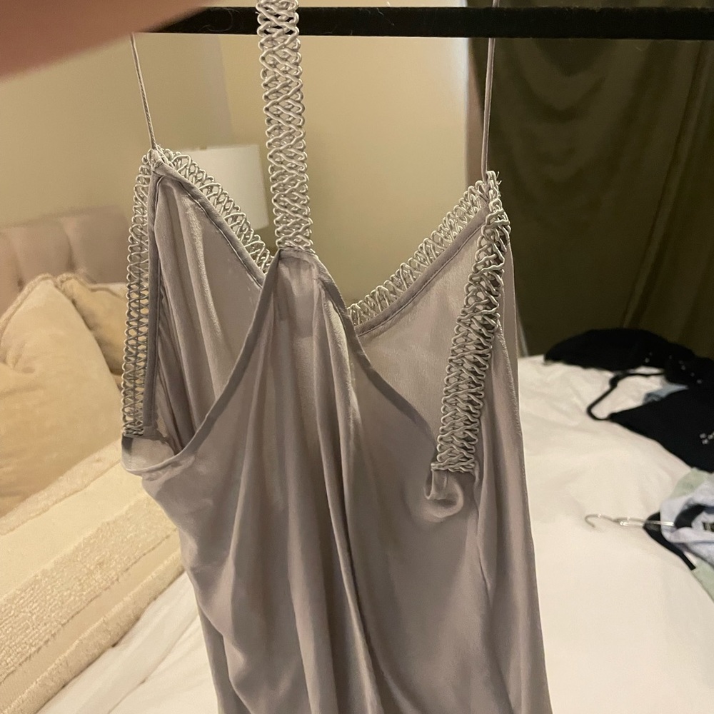 Cami NYC lattice/braided neckline 100% silk camisole - Picture 4 of 8